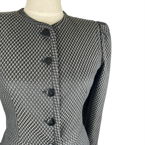 Armani Collezioni Wool Silk Blend Textured Fitted Blazer Sz 6 - Picture 14 of 14